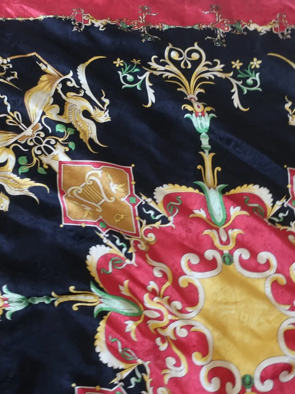 Womens Vanzon Singthong (Item- 4) Multicolor Pure Silk Baroque Inspired Scarf